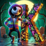 Kit de peinture par numero - Kit Halloween Jack et l'Énigme Lumineuse de la Lettre K