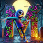 Kit de peinture par numero - Jack Danse Fluo