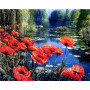 Kit de peinture par numero - Coquelicots et Bleuets | Harmonie des Champs