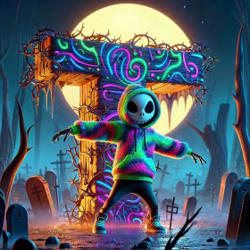 Kit de peinture par numero - Jack Nuit Fluo