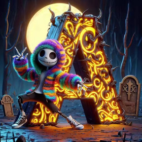 Kit de peinture par numero - Jack Nuit Psychédélique