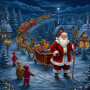 Kit de peinture par numero - Le Cortège du Père Noël