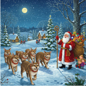 Kit de peinture par numero - La Tournée Magique du Père Noël