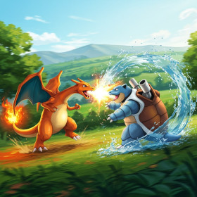 Dracaufeu et Tortank : Le Choc des Éléments