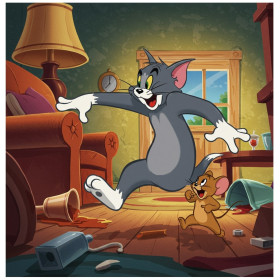 Kit de peinture par numero - Tom et Jerry Course-Poursuite Chaotique