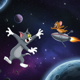 Kit de peinture par numero - Tom et Jerry La Poursuite en Fusée