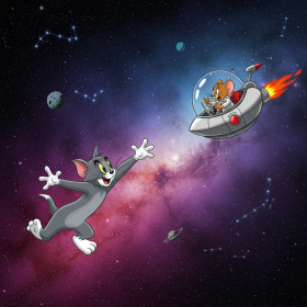 Kit de peinture par numero - Tom et Jerry Le Pilote de l'Espace