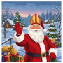 Kit de peinture par numero - Saint Nicolas Salutation Hivernale