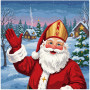 Kit de peinture par numero - Saint Nicolas au Village d'Hiver