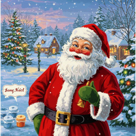 Kit de peinture par numero - Le Vœu du Père Noël