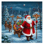 Kit de peinture par numero - Père Noël et son Chariot Magique