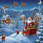 Kit de peinture par numero - Le Traîneau Ailé du Père Noël