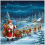 Kit de peinture par numero - Saint Nicolas et l'Attelage de Lapins