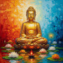 Kit de peinture par numero - Bouddha Sérénité du Lotus