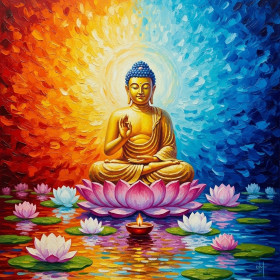 Kit de peinture par numero - Bouddha Lumière de l'Éveil