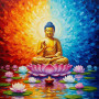 Kit de peinture par numero - Bouddha Lumière de l'Éveil