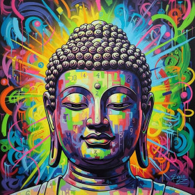 Kit de peinture par numero - Bouddha Éveil Urbain