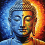 Kit de peinture par numero - Bouddha Équilibre Bicolore