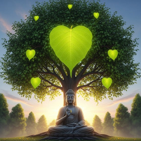 Kit de peinture par numero - Bouddha L'Arbre de l'Éveil