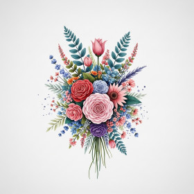 Kit de peinture par numero - Bouquet Floral Éclatant