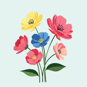 Kit de peinture par numero - Bouquet de Coquelicots de Fantaisie