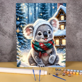 Kit de peinture par numero - Le Noël Magique du Koala