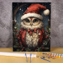 Kit de peinture par numero - Le Hibou Sage de Noël