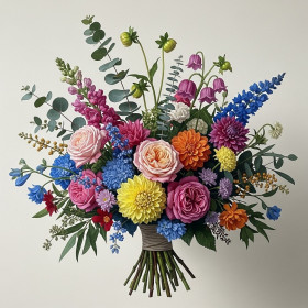 Kit de peinture par numero - Bouquet des Champs Abondant