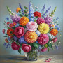 Kit de peinture par numero - Bouquet Impressionniste Coloré