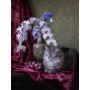 Kit de peinture par numero - Tableau Chat Persan et Orchidées Bleues