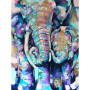Kit de peinture par numero - Éléphants Sagesse Colorée