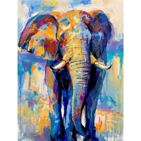 Kit de peinture par numero - Éléphant Le Colosse Coloré