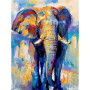 Kit de peinture par numero - Éléphant Le Colosse Coloré