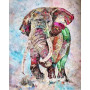 Kit de peinture par numero - Éléphant Mosaïque Sacrée