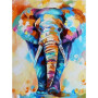 Kit de peinture par numero - Éléphant Symphonie Colorée