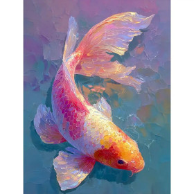 Kit de peinture par numero - Carpe Koï Éclat Irisé