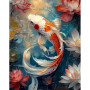 Kit de peinture par numero - Carpe Koï Sérénité du Bassin