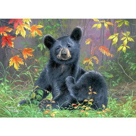 Kit de peinture par numero - Maman Ours et Ourson Douceur d'Automne