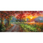 Kit de peinture par numero - Crépuscule d'Automne La Traversée des Cerfs