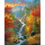 Kit de peinture par numero - Famille d'Ours La Cascade d'Automne