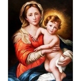 Kit de peinture par numero - Vierge à l'Enfant Style Renaissance