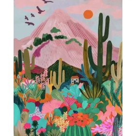 Kit de peinture par numero - Désert Coloré Jardin de Cactus