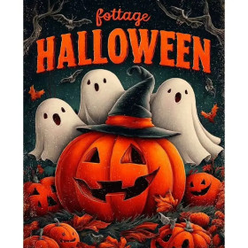 Kit de peinture par numero - Halloween Fantômes et Citrouille Malicieuse