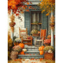 Kit de peinture par numero - Porche d'Automne Chaleureux