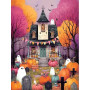 Kit de peinture par numero - Halloween au Manoir Hanté Coloré