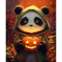 Kit de peinture par numero - Panda d'Halloween Gardien de la Lanterne