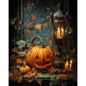 Kit de peinture par numero - Nature Morte d'Halloween Lueur Victorienne