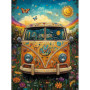Kit de peinture par numero - Combi VW Hippie Peace & Love