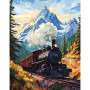 Kit de peinture par numero - Train à Vapeur & Montagnes