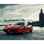 Kit de peinture par numero - Ferrari Rouge au Port